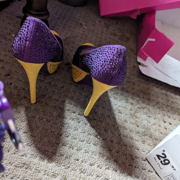 Liliana rhinestone purple heels - Picture 4 of 8